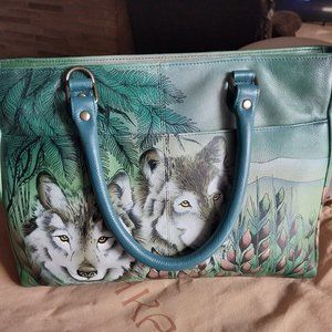 ANUSCHKA WESTERN WOLF LARGE TOTE NEVER USED